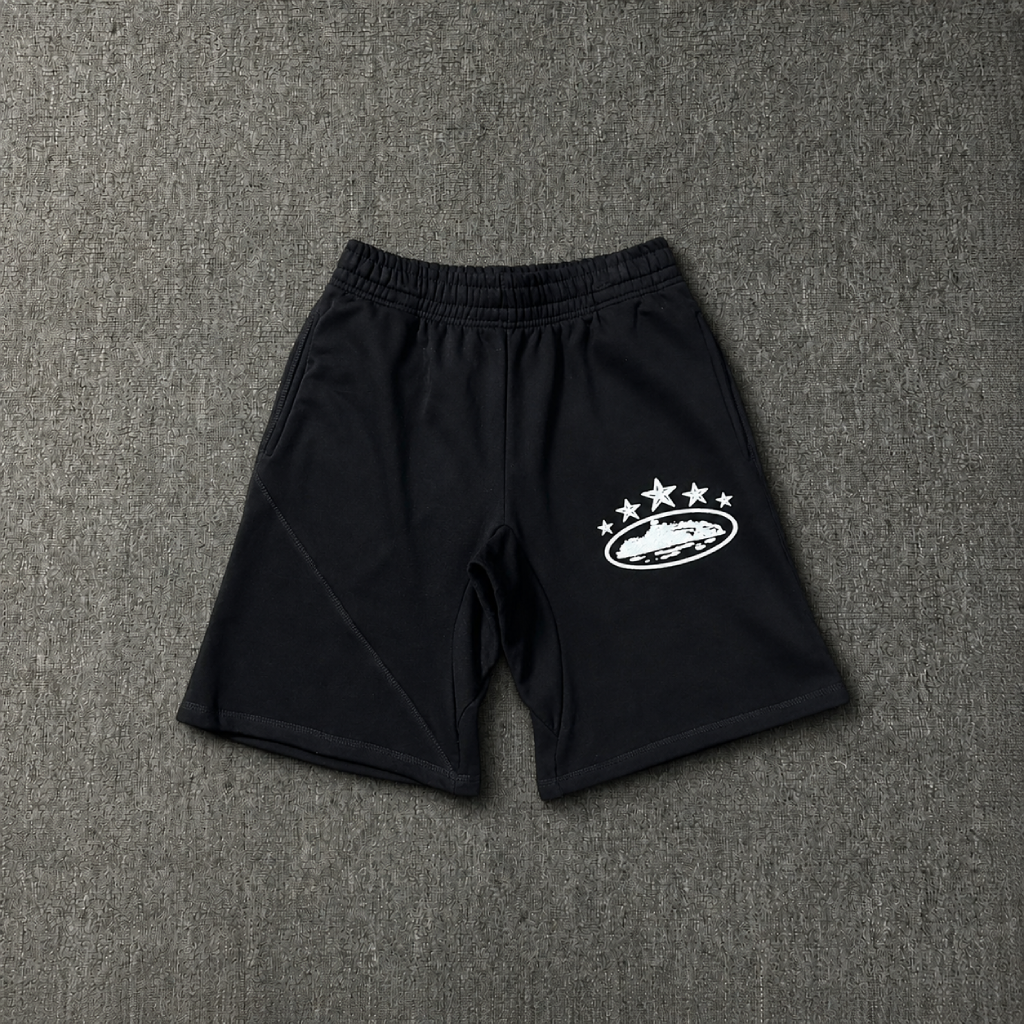 Corteiz 5 Starz Black Shorts