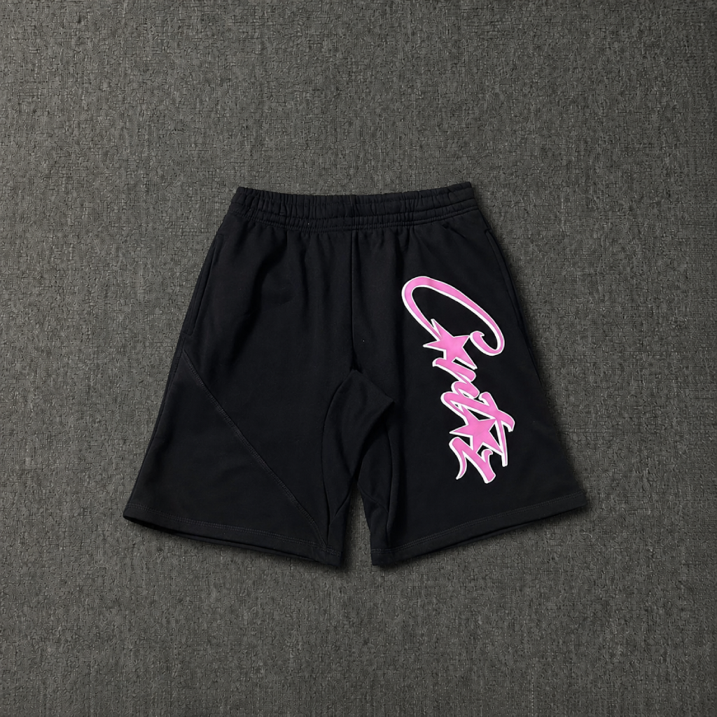 Corteiz Allstarz Black-Pink Shorts