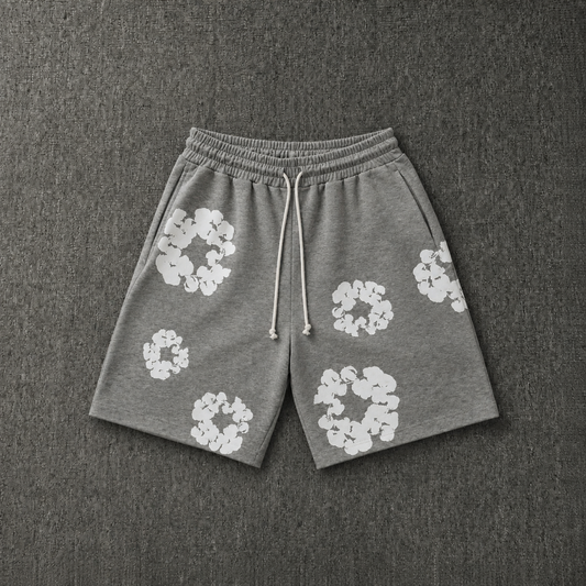 Cotton Wreath Grey Shorts