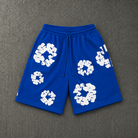 Cotton Wreath Blue Shorts
