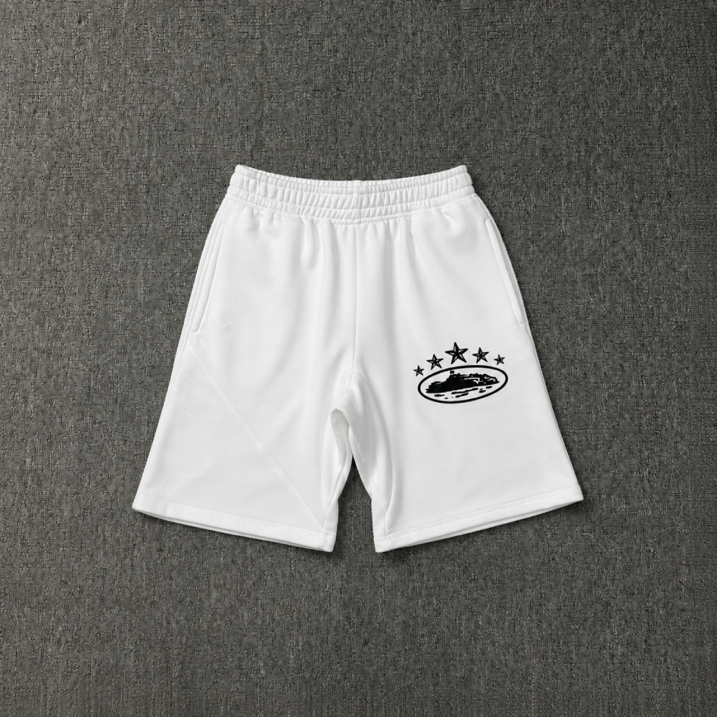 Corteiz 5 Starz White Shorts